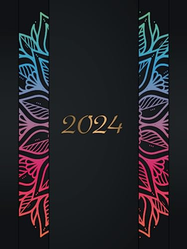 Buchkalend 2024: 1 Seite 1 Tag, Tagesplan Din A4, 12 Monate, Terminplaner mit Uhrzeit, Zusätzlich zu Feiertagen, To do, wichtigen Notizen