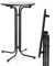 Toboli klappbarer Bistrotisch in Schwarz Ø80cm runder Stehtisch Indoor/Outdoor Klapptisch 110cm hoch