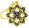 Porte-clés Feng Shui 28 Hums Lotus Mandala Harmonie & Balance Paix Amulette Richesse Porsperity Success Good Luck Gift W5466, vert, 4.8*2.16inch