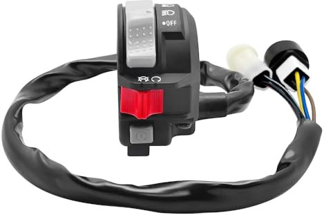 Mabutingti Interruptor de manillar izquierdo para Yamaha Warrior Big Bear 350 YFM350X YFM350F Terra Pro YFP350 MOTO-4 YFM225 / YFM250 / YFM350 Mando luces interruptor de luz