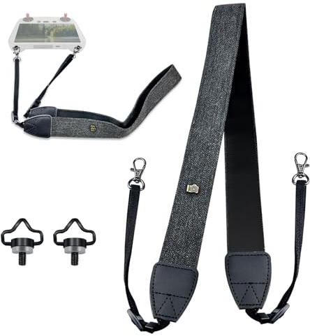 Tracolla Regolabile con Supporto in Alluminio, Mini 3/4 Pro Accessori, Tracolla Regolabile, con 2pz M4 Vite in Acciaio Inox, per DJI Mavic3 2Pro, con Schermo Telecomando Air2S/Mini3