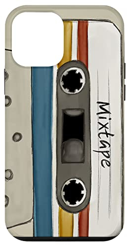 Retro Mixtape Aquarell Nostalgie Funky Oldschool Kassette Hülle für iPhone 12 mini