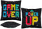 Out of the blue Wendekissen, Power Up & Game Over, mit Reissverschluss, ca. 40 x 40 cm, 100% Polyester, Gewicht: ca. 250g