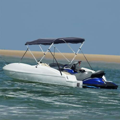 Keyroto Toldo para barco, toldo para barco, lona con paredes laterales, red de 3 arcos, 183 x (170-182) x 137 cm