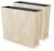IMJ-Global Lot de 2 pots à fleurs rectangulaires Urbi Square Case Beton Effect en plastique 58 x 18 x 49,8 cm pour intérieur extérieur crème 44 litres design moderne