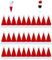 Hyfkjdm 30 Stück Mini Weihnachtsmütze Set, Schal, Strickmütze für Weihnachten DIY-Handwerk Tischdekoration