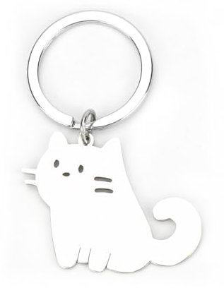 MUCOOS Katzen Schlüsselanhänger - Personalisiert für Katzenliebhaber - Haustier-Denkmal - Auto Schlüsselanhänger