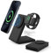 allchn 3 in 1 Wireless Charging Station, Wireless Charger for Apple Devices,15W Fast Wireless Charging Stand for iPhone 16/15/14/13/12/11,Phone and Watch Charger Stand for Apple Watch,Airpod(Black)
