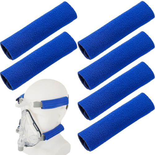 OIGWBPH 6 Pack Bequem CPAP Gurtbezüge CPAP Maske Kopfband Gurtbezüge Gesichtspads für Verringerung von Wange Rote Flecken und Einbuchtungen