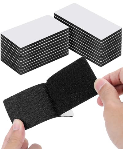 Klettband Selbstklebend Extra Stark 20 Stück, 50 × 100 mm Klettverschluss Selbstklebend, Breit Klett Klebeband Klebepad zum Nähen, Bürobedarf, Bastelarbeiten, DIY-Projekte