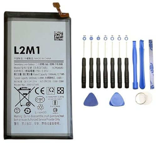 L2M1 Batteria per Samsung Galaxy S10 SM-G973F/DS G973F/DS SM-G973F G973F EB-BG973ABU 3400mAh 13.09Wh 3.85V con kit attrezzi cacciaviti smontaggio montaggio