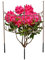 Relaxdays Staudenhalter, 1-teilige Rankhilfe, Pfingstrose & Hortensie, Pflanzenstütze HxB 41,5 x 31 cm, Stahl, braun