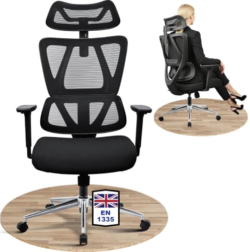 MELOKEA Ergonomic Office Chai Chair with 20 Pocket Springs Cushion | Auto-Adaptive Lumbar Support, 3D Armrests, Extra Wide Headrest, High Back Mesh Computer Chair, Heavy Duty 150kg Capacity