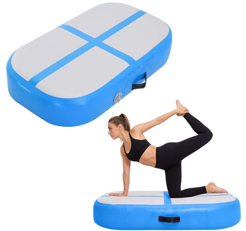ARATERVIO Aufblasbare Air Track Matte 100×60×20 cm – Gymnastikmatte Trainingsmatte aus PVC, 20 cm Dicke Turnmatte für Yoga, Turnen, Tanz & Fitness Training (Ohne Pumpe)