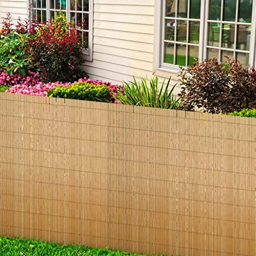 Clôture brise-vue en roseau naturel - 500 x 100 cm - Pour jardin, terrasse et balcon - Tapis polyvalent en roseau