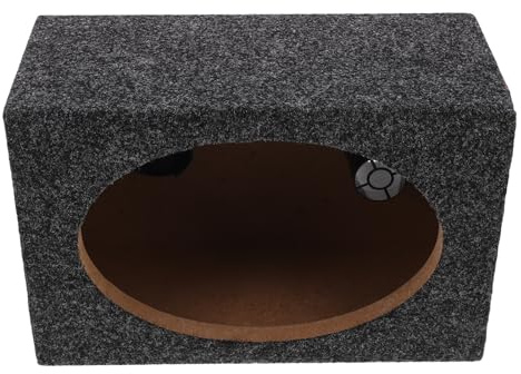 BCOATH Car Audio Subwoofer Box Speaker Enclosure with Wood and Felt Material, Multiple Air Port Designs for Booming Sound and Optimal Sound Resonance, for Vehicle Speaker Box Installation