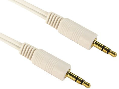 World of Data 20m 3.5mm Jack Cable - - 24k Gold Plated - Audio - Stereo - Male to Male - BLACK coloured