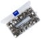 Trimming Shop 100 Set Leather Rivets Kit, 12mm Silver Double Cap Rivets Tubular Metal Studs with 3 Fixing Tools for DIY Leather Crafts Clothing Repair Bags Shoes Decoration