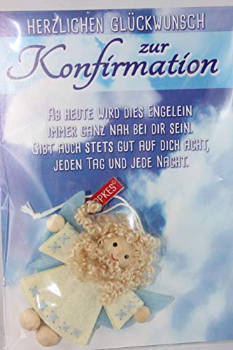 JoJo, Püppkes, J097-271, Glückswichtel, Konfirmationsengel, Filz, 6,5cm, mit Spruch