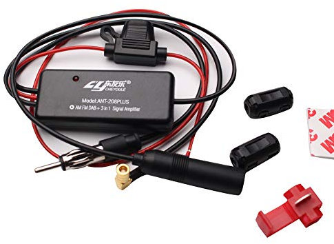 ZERTRAN Universel 3in1 Autoradio FM Antenne Amplificateur Amplificateur Signal Antenne Améliorer pour Voiture Bateau RV