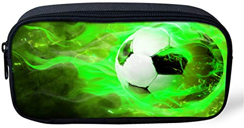 UOIMAG Federmäppchen mit Fußball-Muster, für die Schule, für Jungen, Mädchen, Damen, Herren