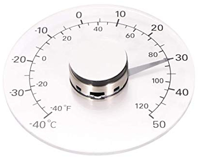 XLKJ Termómetro de Ventana de Pared, Medidor de Temperatura y Humedad para Interiores y Exteriores, Termómetro Exterior Autoadhesivas