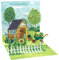 Pop Up 3D Karte Geburtstag Grußkarte Gartenhaus 13x13cm