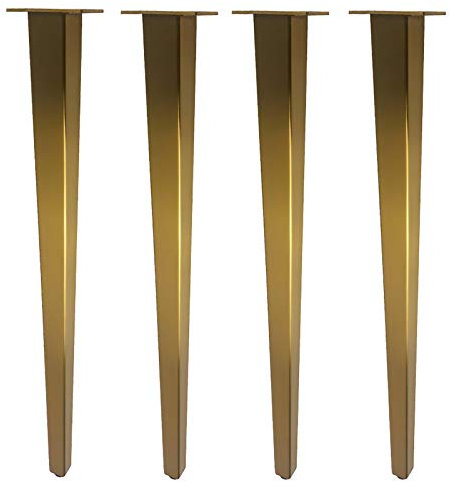 RXBFD Edelstahl Möbelbeine, höhenverstellbare DIY Metallschrank Ersatzfüße, für Couchtisch TV Sofa Stuhl Ottoman 4 Stück mit freien Schrauben