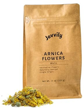 Jovvily, Arnika-Blumen, ganz, 118 g | Für Salben und Umschläge, Hautpflege-Routinen und Körperpflegeanwendungen