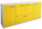 Lqliving Kommode Sideboard Eli, Korpus in Weiss matt, Front im trendigem Gelb (180x79x35cm), inkl. Metall Griffen, Made in Germany