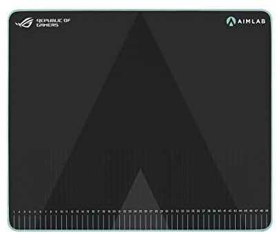 ASUS ROG Hone Ace Aim Lab Edition Mouse Pad Tappetino Gaming XL, Superficie in Tessuto Ibrido Idrorepellente, Olio, Antipolvere, Base in Gomma Antiscivolo, Rettangolare, Nero/Grigio