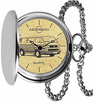 KIESENBERG Taschenuhr Vintage Silber Persönliches Geschenk für T3 Bus Herren Uhr TA-20372