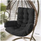Hängesessel Kissen Auflagen, Waschbar Schaukelstuhl Sitzkissen Hängestuhl Sitzauflage, Hängesessel Auflage Polster Ersatzkissen zum Indoor Outdoor Patio Yard Garten,Schwarz