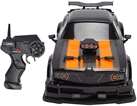 Drift Remote Control Car, 4WD with LED Lights, 2.4Ghz Frequency, 1/16 Scale RC Toy Car for Kids Entertainment, Ages 6+, Indoor & Outdoor Play