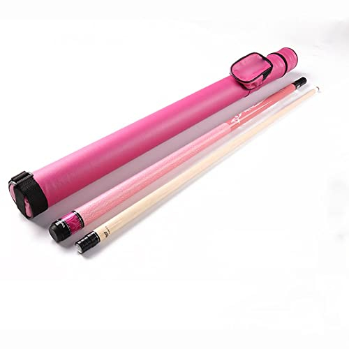 DaoGeSir 1/2 Cut Snooker Billard Queue Damen Pool Queue American 9 Ball Pool Queue 3 Stück handgefertigte rosa Snooker Queuespitzen 11,5 mm -147cm - nordamerikanisches Ahornholz mit Zubehörtasche