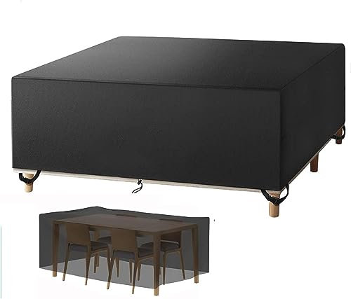 Jianghu Art Sofa üBerzug Abdeckplane Abdeckung GartenmöBel 160x120x85cmGarden Outdoor Table Cover, Heavy Duty 600D Oxford PVC Breathable Coating/Upgraded Tear-Resistant/Rattan Patio Furniture Cover