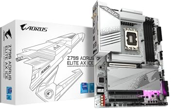GIGABYTE Z790 AORUS Elite AX Ice (LGA 1700/ Intel/ Z790 X/ATX/ DDR5/ 4* M.2/ PCIe 5.0/ USB 3.2 Type-C/Wi-Fi 6E/ 2.5GbE LAN/Q-Flash Plus/EZ-Latch Plus/Motherboard)
