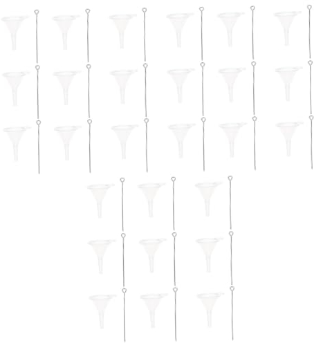 Cabilock 30 Juegos De Herramientas De Embudo Embudo De Cocina Para Enlatar Embudos De Arena Pequeños Embudos Transparentes Colador Extraíble Embudos Transparentes Multiusos Embudo De Metal
