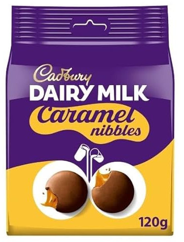 3 x Dairy Milk Caramel Nibbles Chocolate Bag 120G Delicious Tasty And Twisty Treat Gift Hamper For Birthday,Christmas
