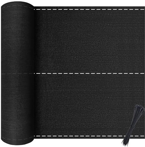XINZI Brise-vue pour balcon - Hauteur : 100 cm - 150 g/m² - Filet d'ombrage en polyéthylène haute densité - Avec œillets et serre-câbles - Résistant aux intempéries - Anthracite - Pour jardin,