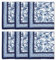 Encasa XO Essensservietten Set von 6 | Indigo-02 Blockbedruckte Baumwoll-Canvas-Servietten - 45x45 cm | Jaipur Sanganeri Handdruck