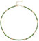 Aleasha Smaragd Halskette Damen 3mm Grüner Boho Strand Kette Edelstahl Handgefertigt Choker 45cm verstellbar Sommer Schmuck Geschenke