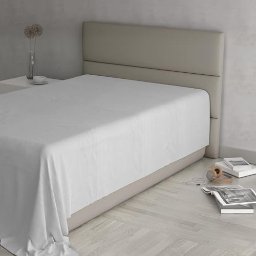 Max Color Bettlaken, 100% Baumwolle, einfarbig, Hellgrau, Einzelbett 150 x 300 cm