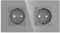 PULSAR Doppel-Steckdose Unterputz Grau, Schutzkontakt Wandsteckdose 250V/16A aus gehärtetem Glas, 2-Fach Schuko Steckdosen 157 x 86 mm