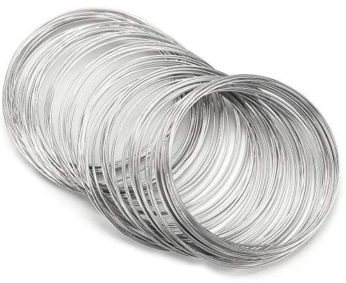 100pcs Loops 55mm Diameter Memory Wire Bracelet Jewelry Making Accessories