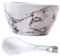 PHENOFICE Saladier Marbre Bol À Riz en Céramique Saladier À Usage Multi-Occasions Bol De Service Pratique