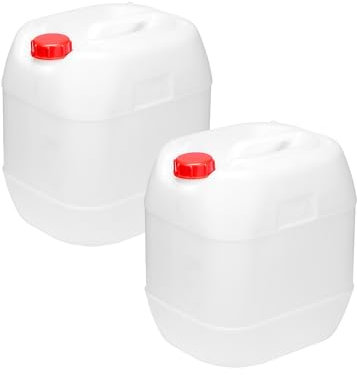 Garronda Garrafa Agua sin BPA Bidon 20 litros Seguro para Alimentos Depósito de Agua Camping Accesorios Garrafas Deposito Camper 2 Pack Blanco GD-0082