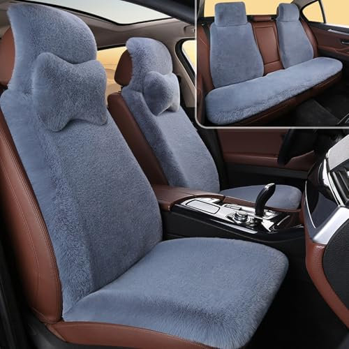 BAITUB Autositzbezüge für 𝖵𝗈𝗅𝗄𝗌𝗐𝖺𝗀𝖾𝗇 Golf 5 Sitzheizung Auto Auflage Warmwinter Autobezug aus Kaschmir Komplettes Set mit Autositzbezügen Autositzschutz mit 2 Kopfstützen