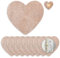 16 PCS Heart-Shaped Placemats and Coaster Placemats Rose Gold PVC Waterproof Dining Table Mats Decor for Party Kitchen Dining