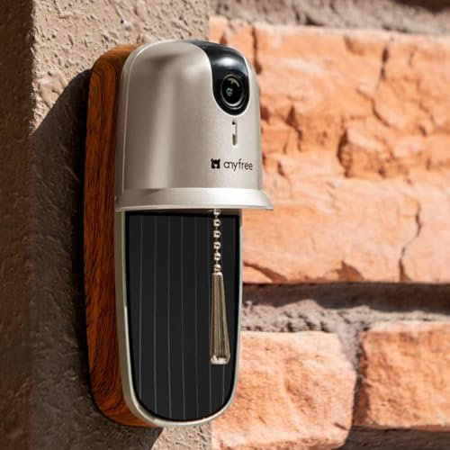 anyfree Hello Doorbell Camera Wireless with Solar Powered and Battery, Video Doorbell with Chime, AI Motion Detection&Alert, 3280ft Wireless Long Range Signal, HDR Ultra-Clear,IPX5,No Monthly Fee